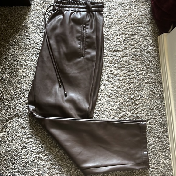 Anthropologie Sakara faux leather jogger pant - Picture 3 of 3